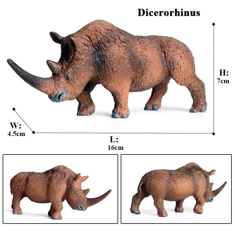 Oenux Modello Animale Selvatico di Simulazione Rinoceronte Rinoceronte Ippopotamo Ippopotamo PVC Ornamento per la Casa Animale Giocattolo Educativo per Bambini Regalo