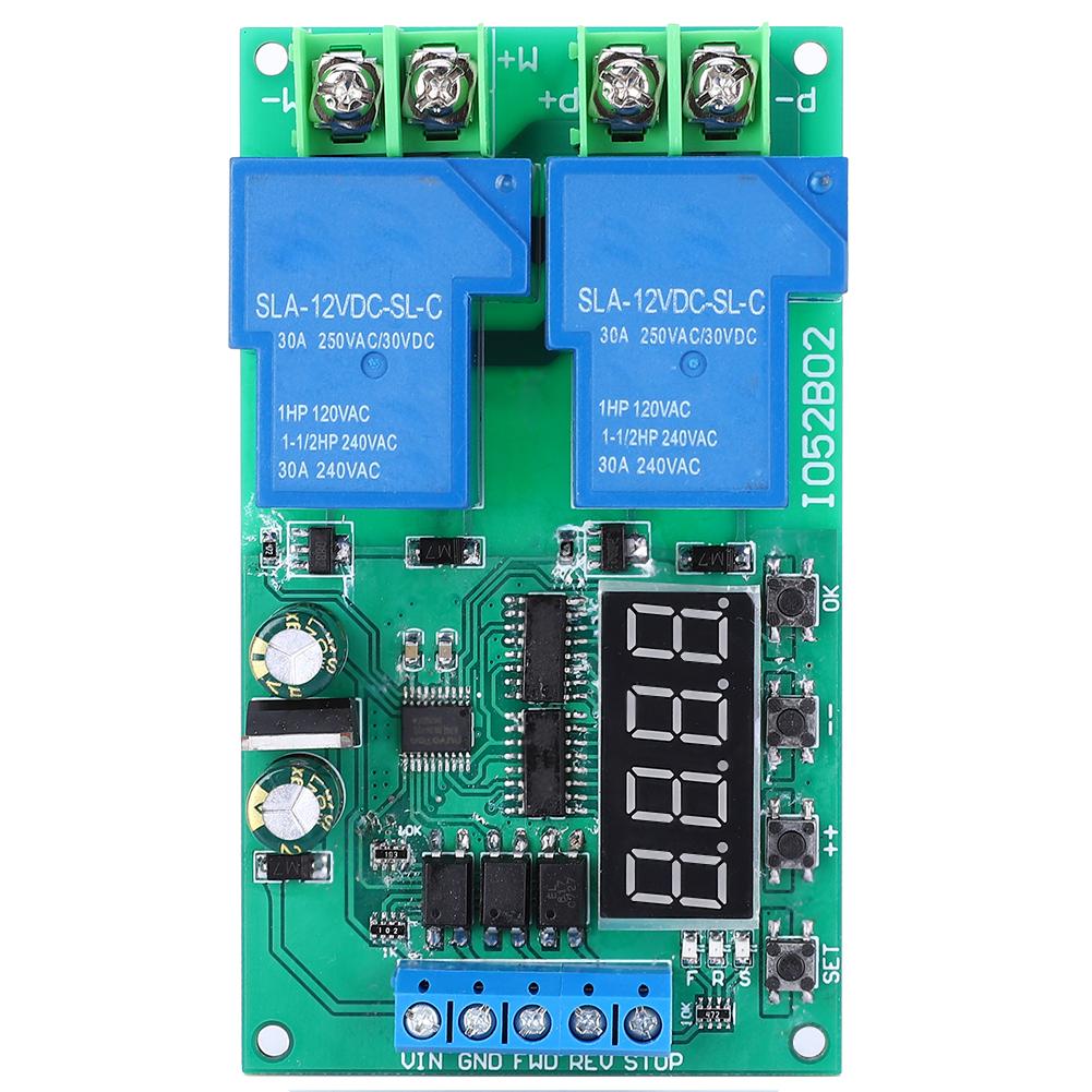 30A12V Multifunction Motor Forward Reverse Controller Start stop Delay Limit Switch Relay