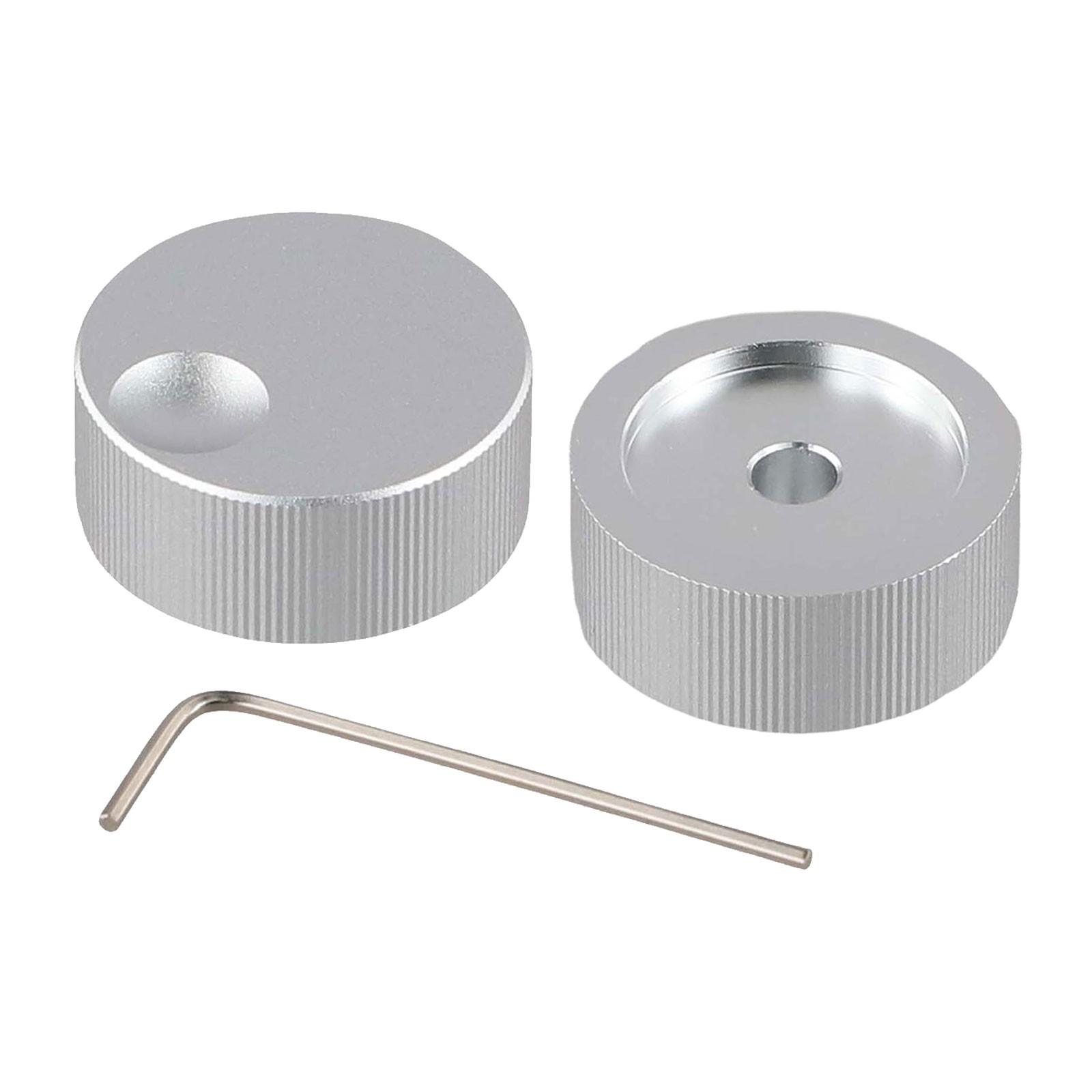 

8 мм Глубина отверстия Ручка регулировки громкости Алюминиевая ручка Противоскользящая серебряный