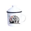 Retro Enamel Mug with Lid