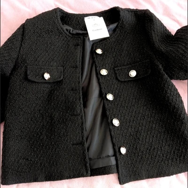 Frühlingsmode im französischen Stil, dicke Woll-Kurzjacke für Damen