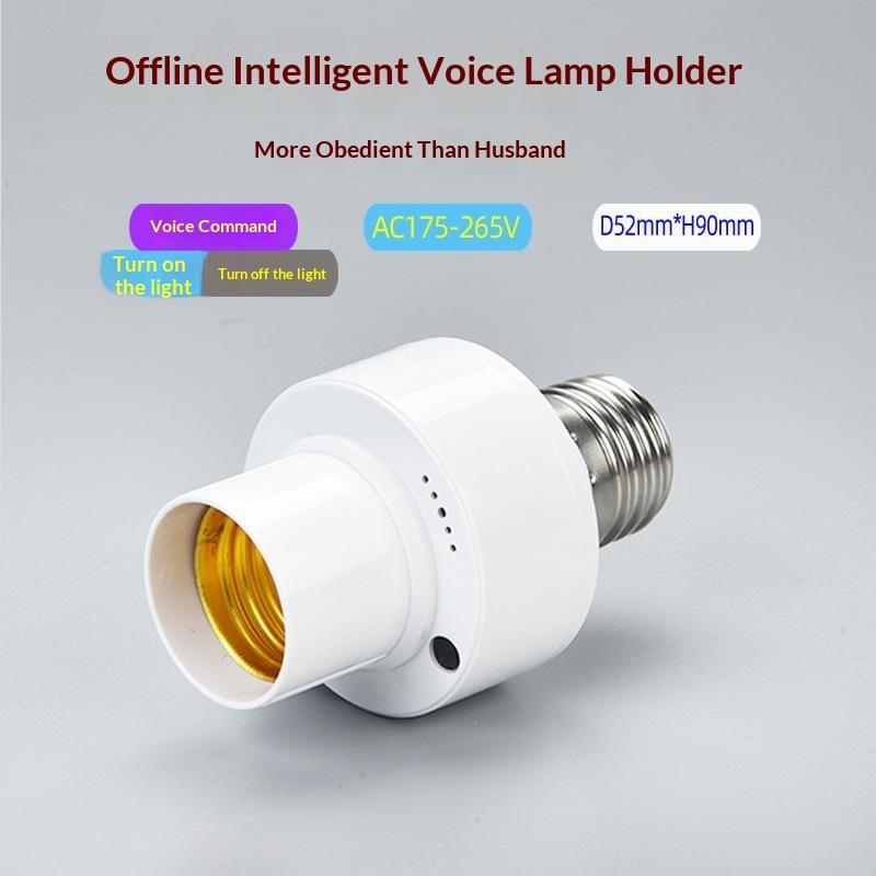 E27 Lamp Head 85-265V Automatic Light Controlled Sensor Switch White Shell For Aisle Bedroom Living Room