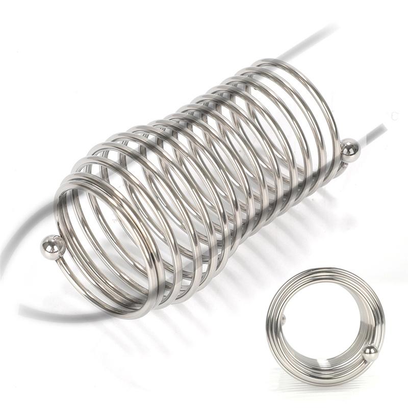 Stainless Steel Penis Dildo Ring Wave Thread Cock Rings Spring Extended Male Delay Ejaculation Sex Toys for Men