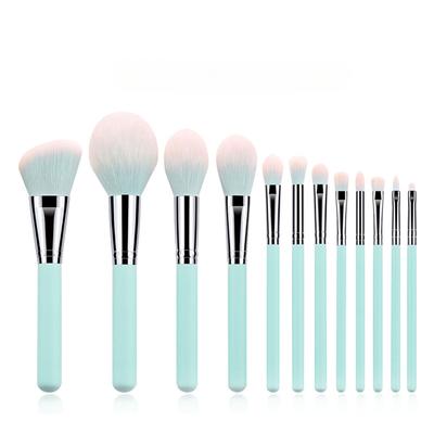 Foundation kwast los poeder kwast oogschaduw kwast 12 stuks make-up kwasten set wol lila kleine druif serie make-up kwasten tas