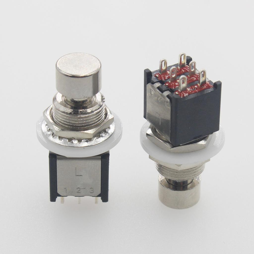 DPDT Rastende Stomps Pedal Fußschalter Ersatz 6 Pin Momentary Stomps Fußpedalschalter Not-Aus-Taste