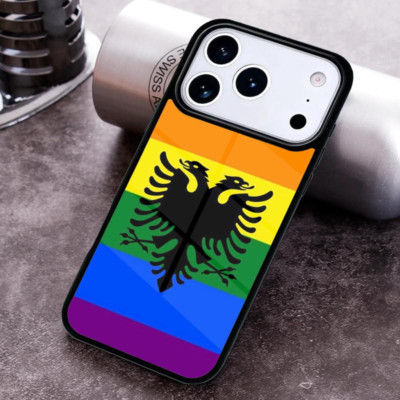 Albanian Flag Phone Case For iPhone 17 16 15 14 13 12 11 Pro Max Plus 17Air Soft Silicone Cover