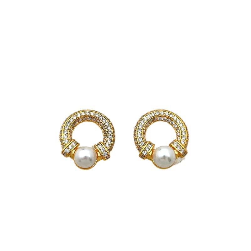 Light Luxury High-End Sense Personalized Circle Earrings Stud Earrings