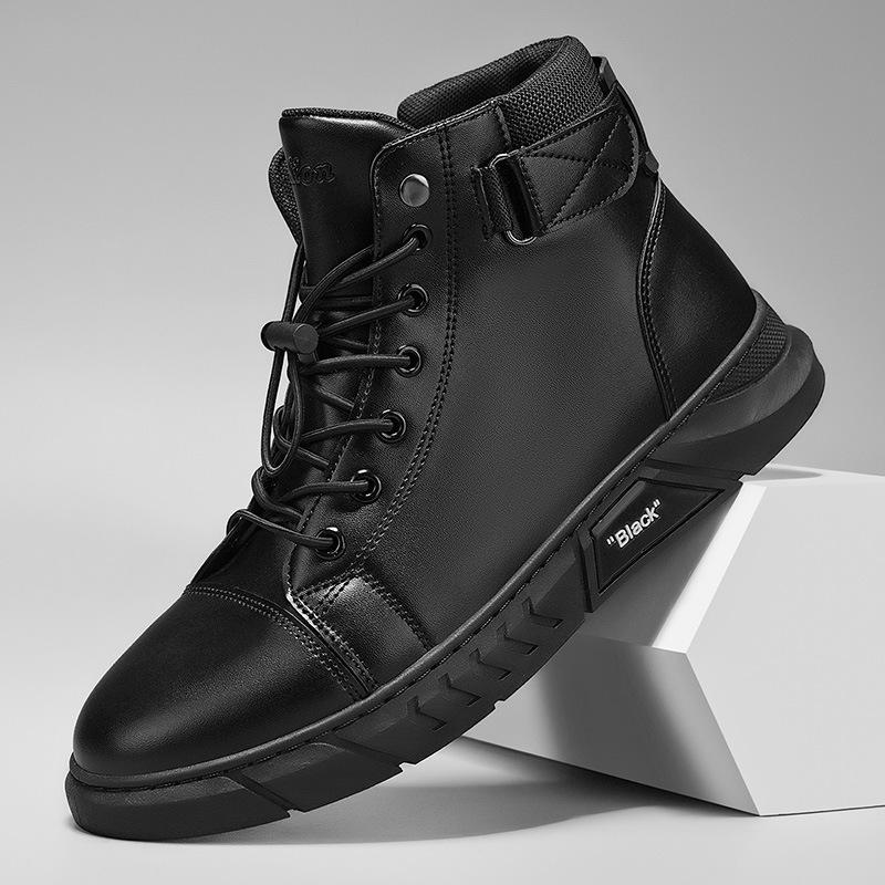 

Мода Модные универсальные мужские ботинки с высоким верхом хлопковые туфли мужские зимние теплые плюшевые повседневные удобные туфли для скейтборда спортивная обувь 39