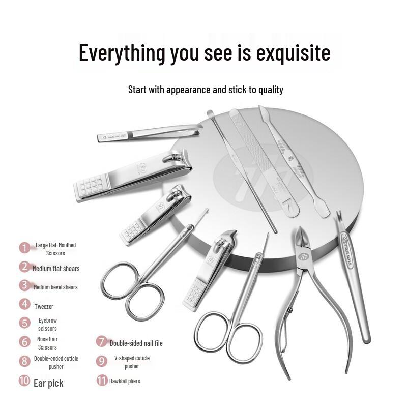 Three Seven 11-Piece Professional Nail Care Set