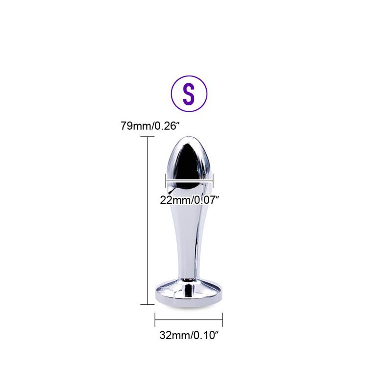 Drop Anal Plug For Women Aluminum Alloy Three Sizes Jewel Base Base Plug G-Point Massage Adult Sex Toys Male/Female 18+