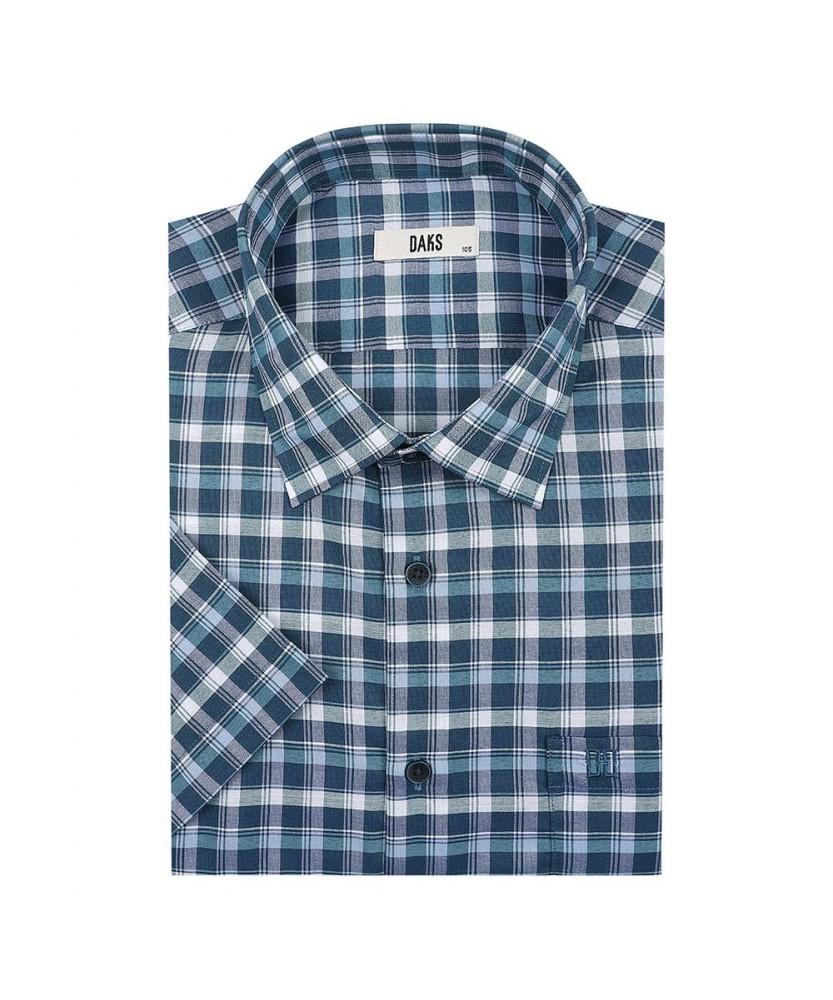 Dagseusyeocheu Easy Care Linen Blend Small Check Shirt_Dms3Shcs112E1