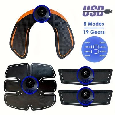 Electric Muscle Stimulator EMS Wireless Buttocks Hip Trainer Abdominal ABS Stimulator Fitness Body Slimming Massager