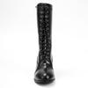 Women Pointed Toe Lace Spike Heels Punk Med Heels Boots Shoes