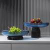 Color-blocking High-end Premium Glass Fruit Tray Ornaments for Living Room Home Use Coffee Dining Table Dining Table Surface Top Decoration Fruit