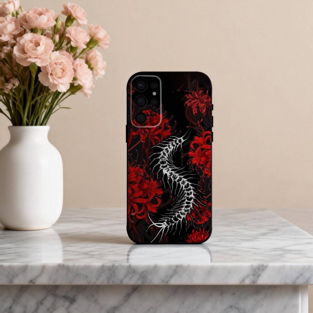 G-Ghoul R-Red Spider Lily Tokyo Phone Case For Samsung S25,S24,S21,S22,S23,S30,Ultra,S20,Plus,Others Soft Black Cover