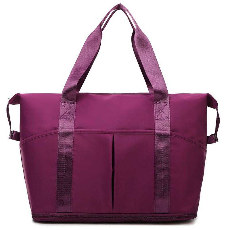 Expandable short-distance travel bag, women's large-capacity wet and dry separation sports yoga fitness bag, maternity storage bag