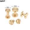 10pc 8mm/10mm Solid Brass Binding Chicago Screws Belt Screw Nail Stud Rivets For Photo Album Leather Craft Belt Wallet Fasteners