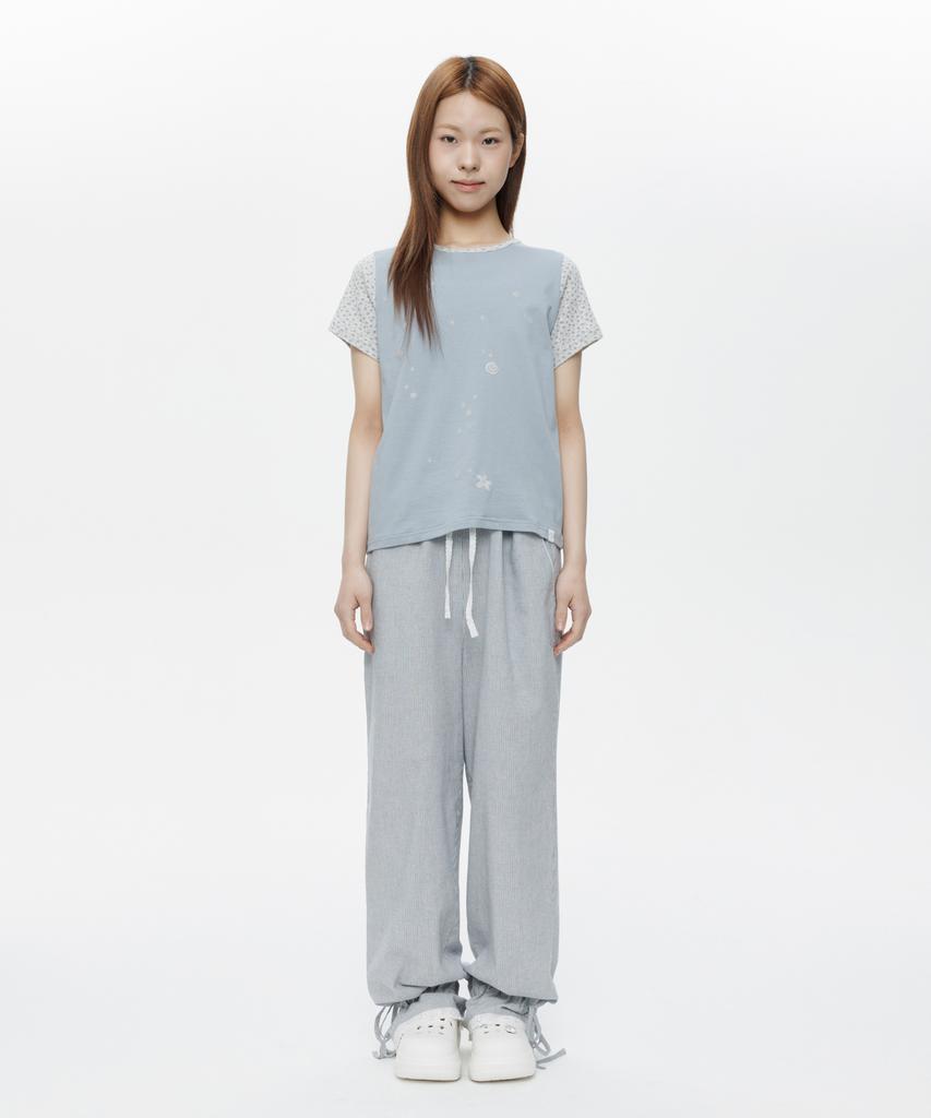 Ohesio Lace String Pants, Stripe