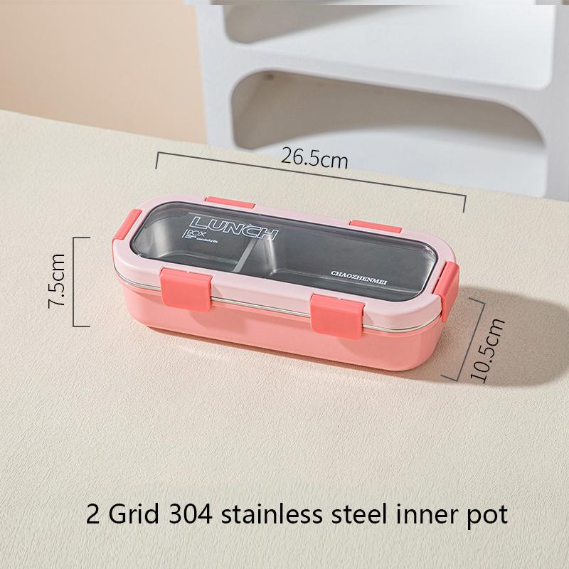 

Простой однослойный ланч-бокс для разогрева в микроволновой печи, пластиковый герметичный бенто, портативный набор, столовые приборы, контейнер для хранения еды для школы, офиса 1