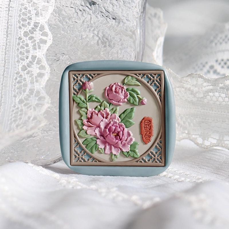 Flowering Period Fine Embossed Lacquer Seal Head Shaped 3D Modeling Hand Account Envelope Sealing Wax Sealing Decoration