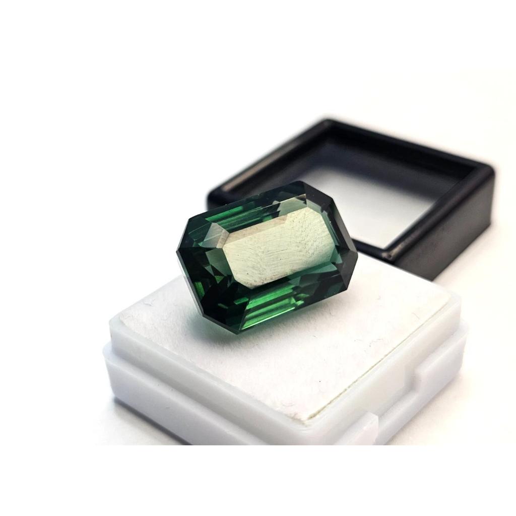 Natural Green Tourmaline Emerald Cut 15-17 Ct Fabulous Certified Loose Gemstone