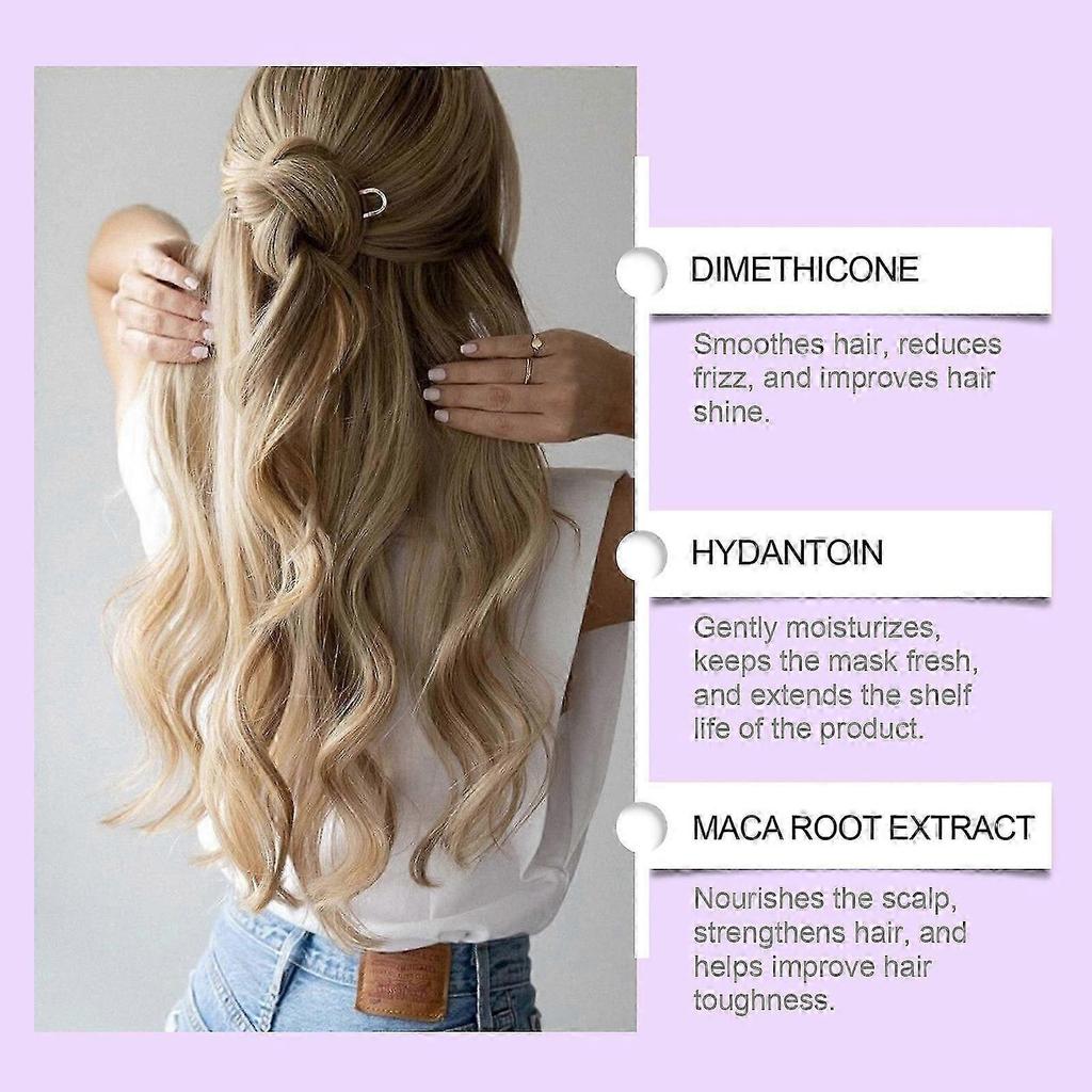 Moisturzing Purple Hair Mask, Deep Repair and Conditioner Trteatment for Damaged, Dry Hair, Nourishing Strengthen, Brings Hair luster & Softness