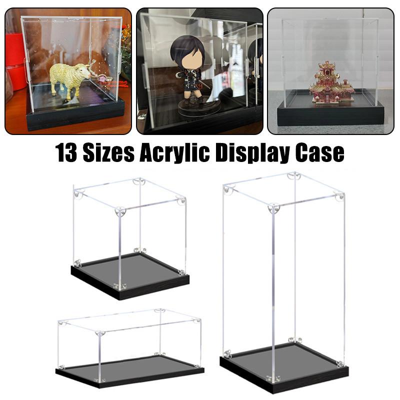 Acrylic Display Case for Collectibles Assemble Clear Dustproof Display Box for Action Figures Model Doll Toys Display Home Storage Case