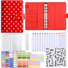 A6 Retro Polka Dot Binder Budget Planning Notebook Cover Folder Binder Pocket Plastic Binder Financial Planner Envelope Set