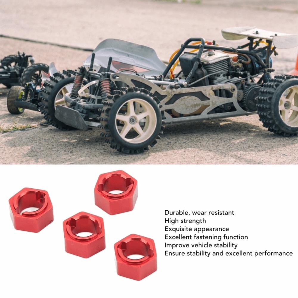 4Pcs Aluminum 7mm Hex Wheel Hubs Adapter Hex Hub Coupler for FMS FCX24 1/24 RC Car RC Car Upgrades