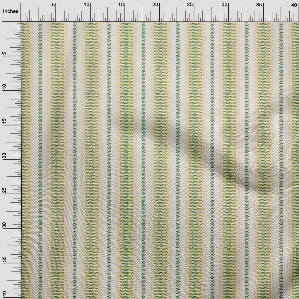 oneOone Cotton Flex Lime Green Fabric Stripe & Fabric For Sewing Printed Craft Fabric By The Yard 40 Inch