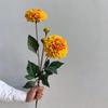 Artificial Moisturizing 2Head Dahlia Real Touch Flowers Bridal Bouquet Wedding Decoration Party Floral Home Decor Dahlia