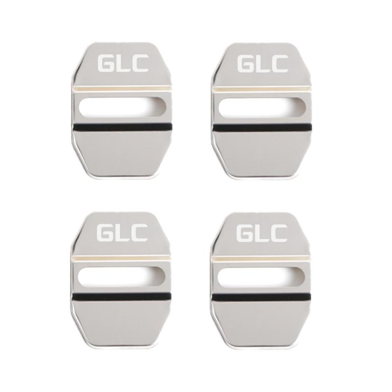 4pcs Car Buckle Door Lock Cover For MB Mercedes Benz AMG W203 W204 E300 GLE W168 W169 W176 W177 W205 W212 W213 styling PQRST1