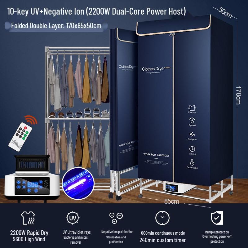 Foldable Household & Dormitory Underwear and Baby Dryer Cabinet & Rack