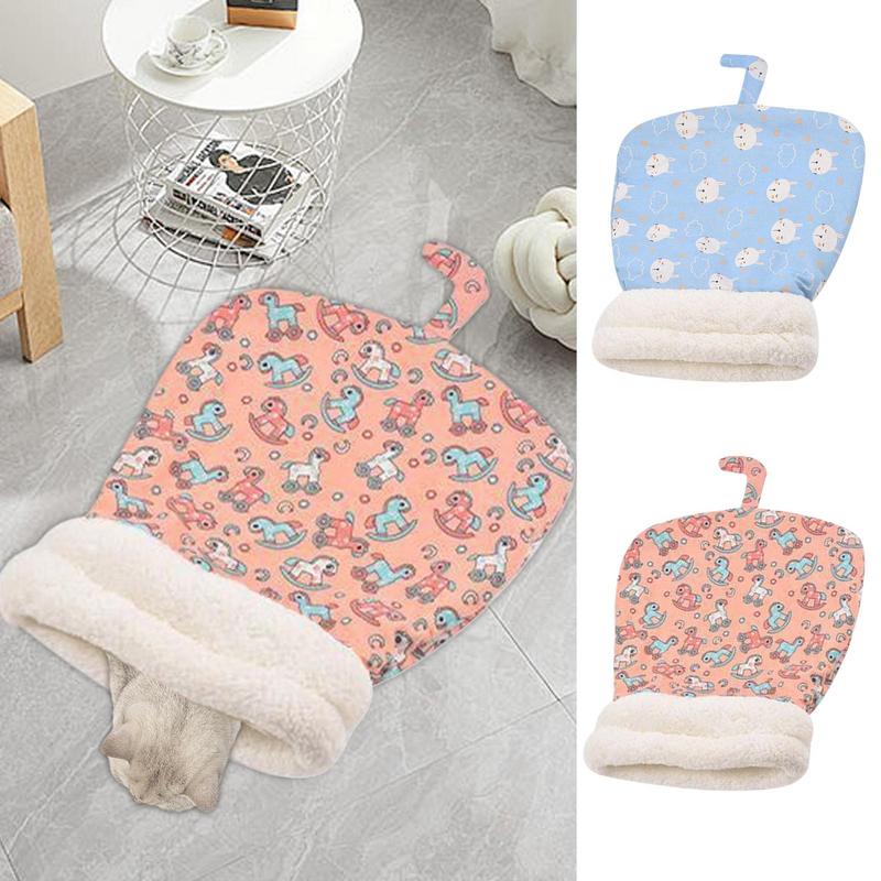 Cat Bed Cave Sleeping Bag Kitten Warming Pad Sack Bag Windproof Cat Sack Plush Puppy Cave Cushion for Cats Dogs Puppy Pets