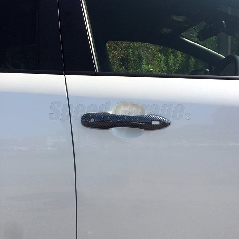 Speed Garage Toyota Corolla Sedan Sport Touring 210 Series Door Knob Handle Covers with Carbon Garnish for Toyota Corolla Custom Parts Fiber-Look