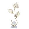 Iron Leaf Crystal Ball Decor Decorative Exquisite Metal Leaf Crystal Ball Ornament Stylish Nordic Desk Decoration for
