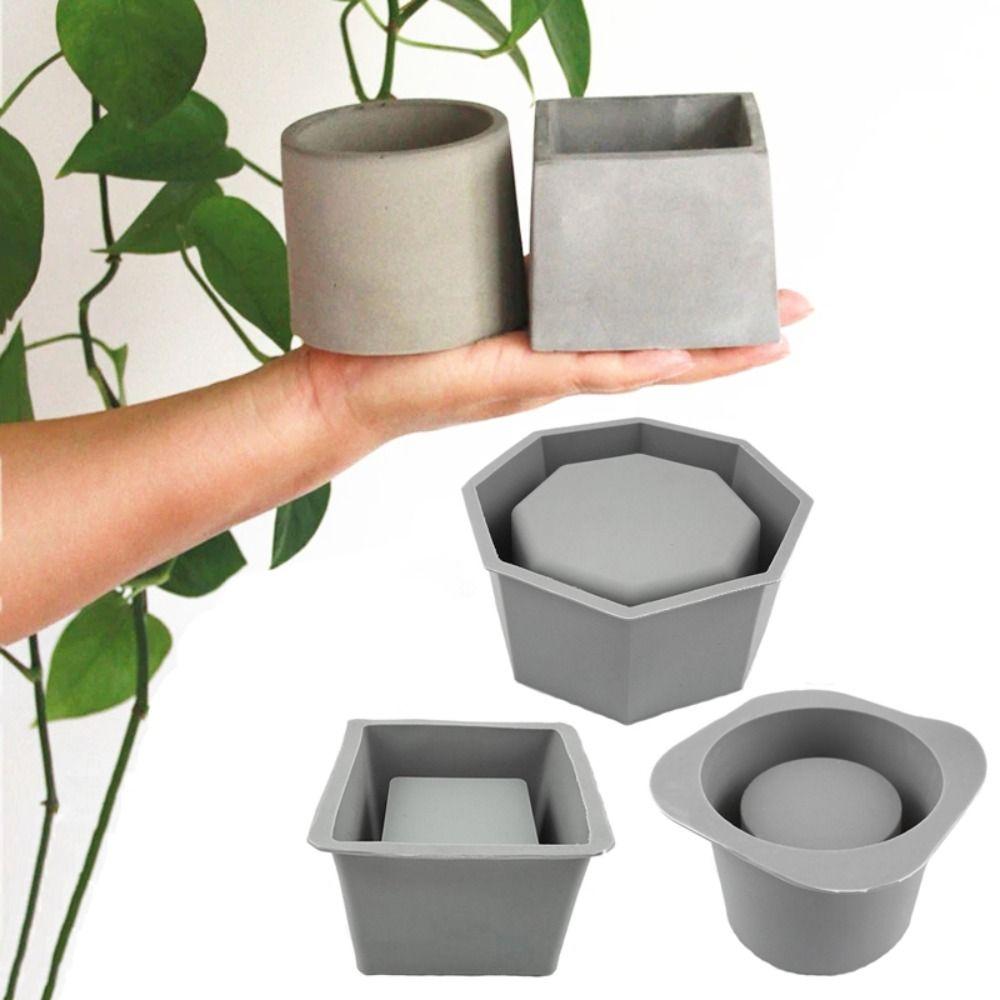 Resin Epoxy Flower Pot Mold Odorless Silicone Mould Convenient Concrete Mold Vase