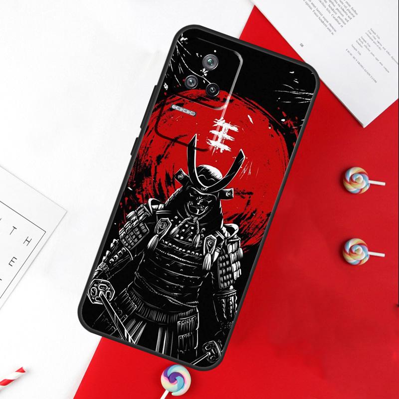 Japan Samurai Ninja Cover For Xiaomi 11T 12T 13T 14T Pro 13 14 15 Ultra POCO X7 Pro X3 X5 X6 F5 F6 M6 Pro Case