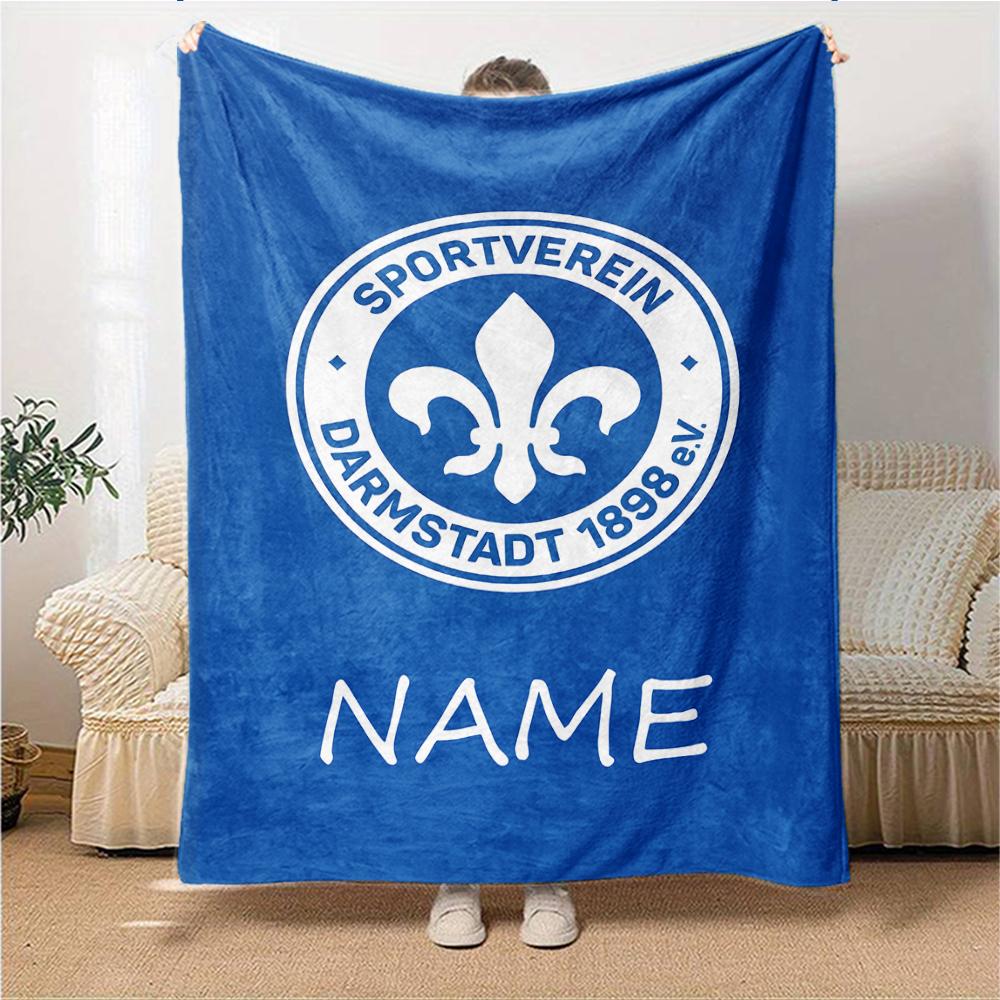 Custom Name Real Madrid Crest blanket for Couch & Bed, Plush Cozy Fuzzy Blanket Super Soft & Warm Blankets for Fall and Winter. 0908264