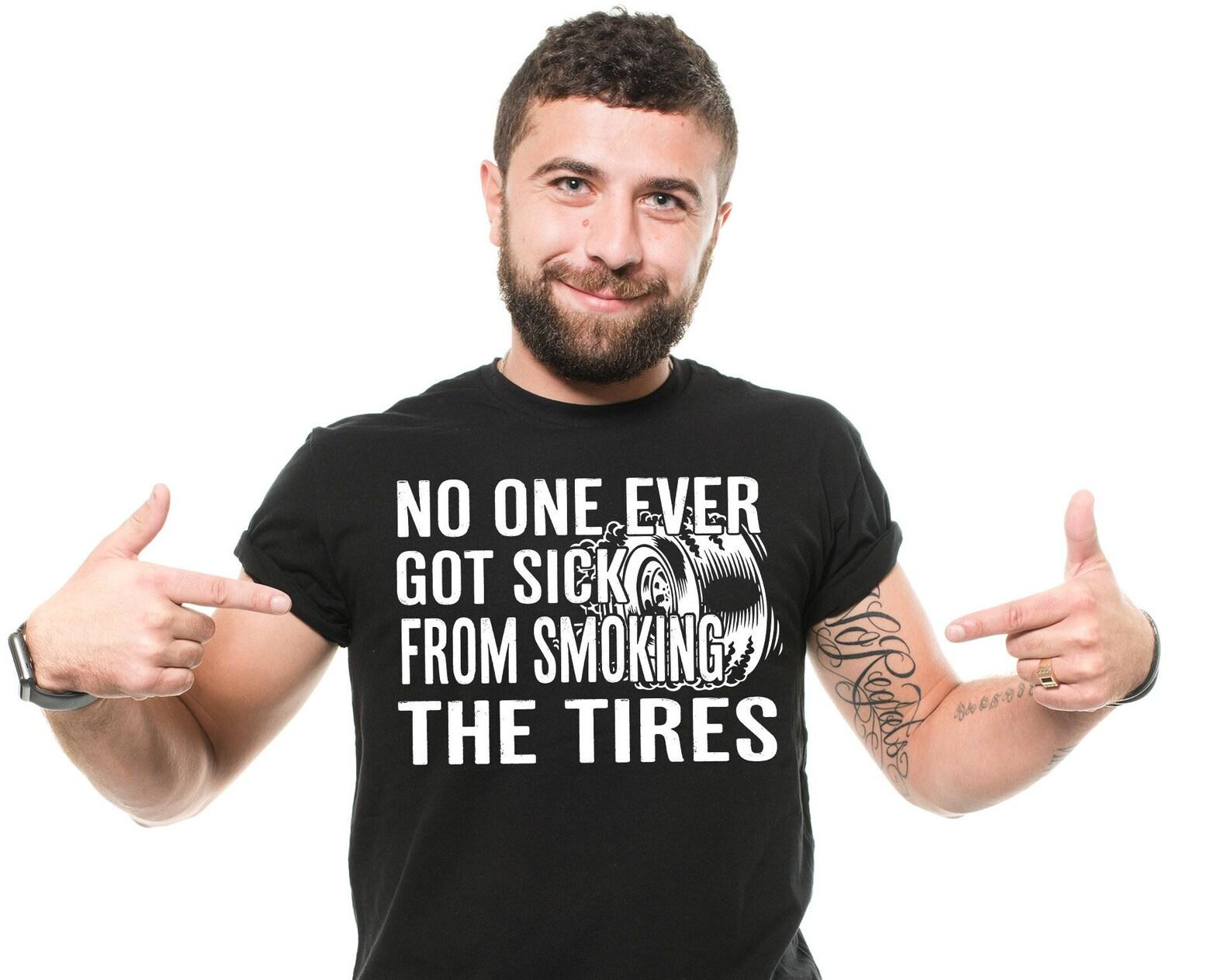 Mens Funny Shirt Car EnthusiasT-Shirt Burnout Drifting Smoking Tires T-Shirt Funny Car Tee Gift For Men Birthday Shirt For Him Boyfriend XL