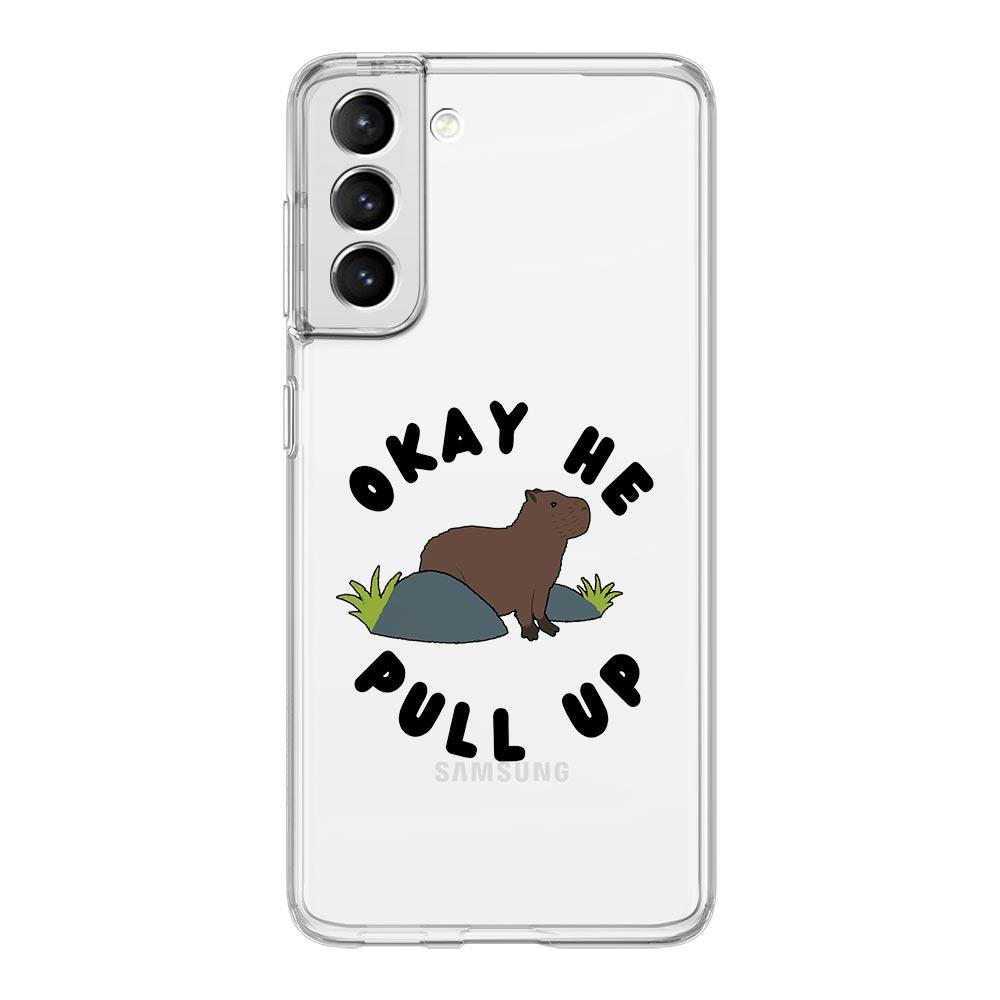 Cute Cartoon Capybara Phone Case For Samsung Galaxy S23 S22 S20 Ultra S21 FE 5G S10 S9 Plus S10E S8 Note 20 Silicone Clear Cover