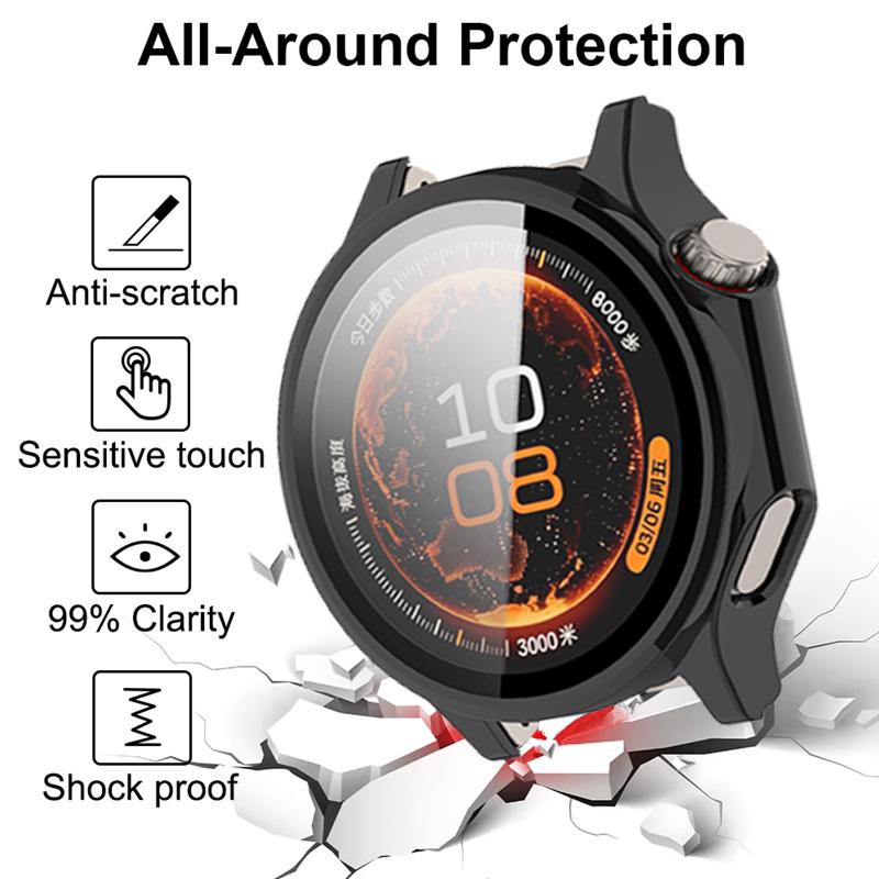 Tempered Glass+Case For OPPO Watch X3 Anti-scratch Screen Protector PC Protective Bumper For Oneplus Watch 4/OPPO X3 Accessories