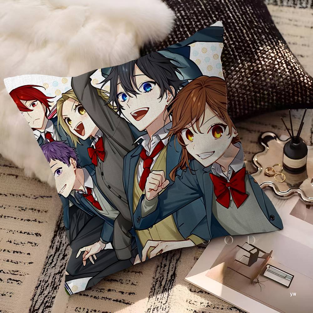 Horimiya Anime Pillow Cover For Bedroom Room And Living Room Sofa Decorative Cushion Cover