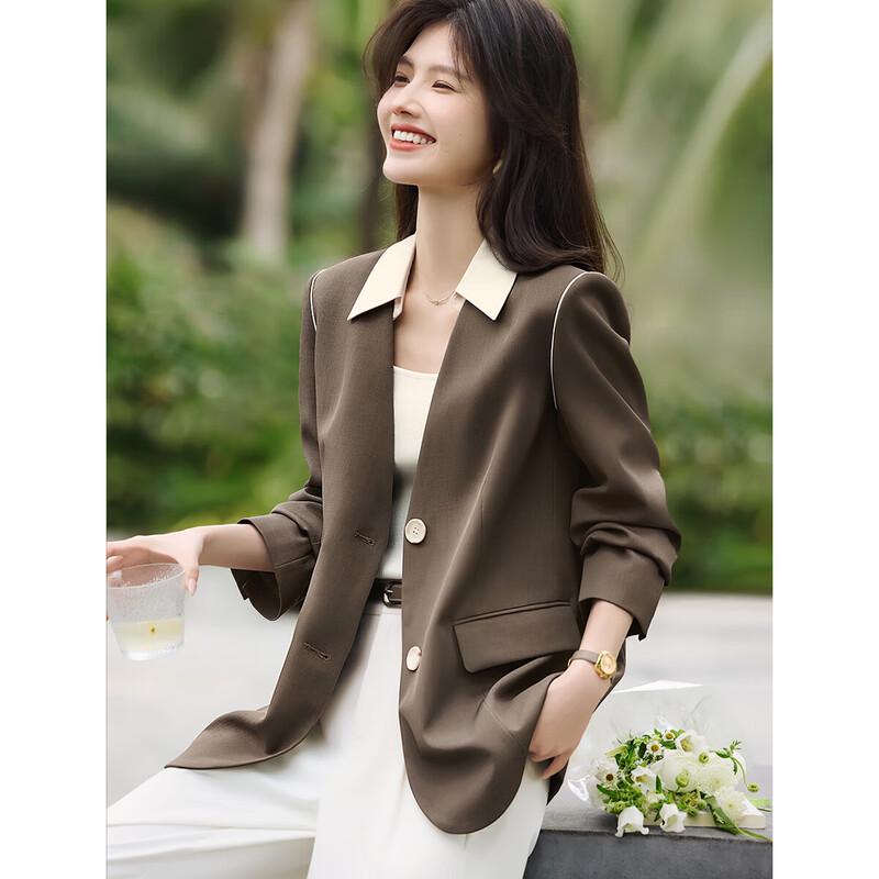 XWI Women s Faux Two-Piece Color Block Blazer M