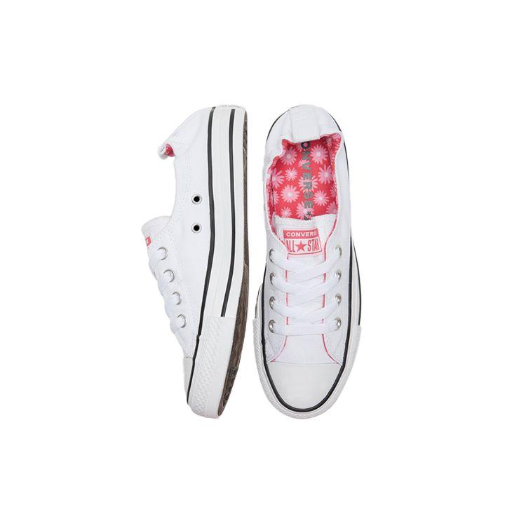 Converse All Star 1V Round Toe Lace-Up Low-Top Canvas Shoes Women Sneaker White 568540F
