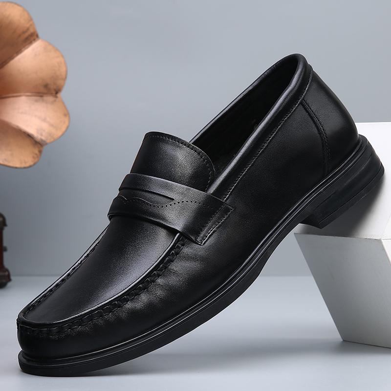 Fashion Men's Classics Business Dress Shoes Outdoor Slip on Loafers Casual Leather Driving Shoes Brand Genuine Leather Walking Shoes
