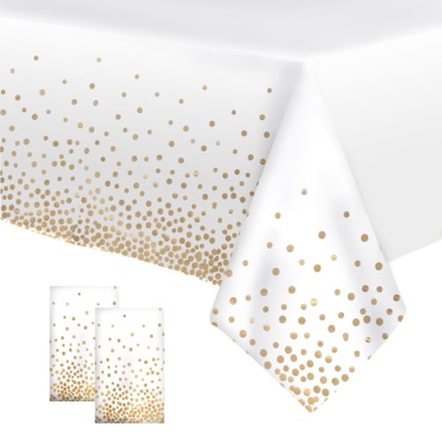 Paready Disposable Tablecloths for Parties, 2-Piece Table Cover/Table Mat, Party Supplies, Decorations for Weddings, Anniversaries, Celebrations, Even