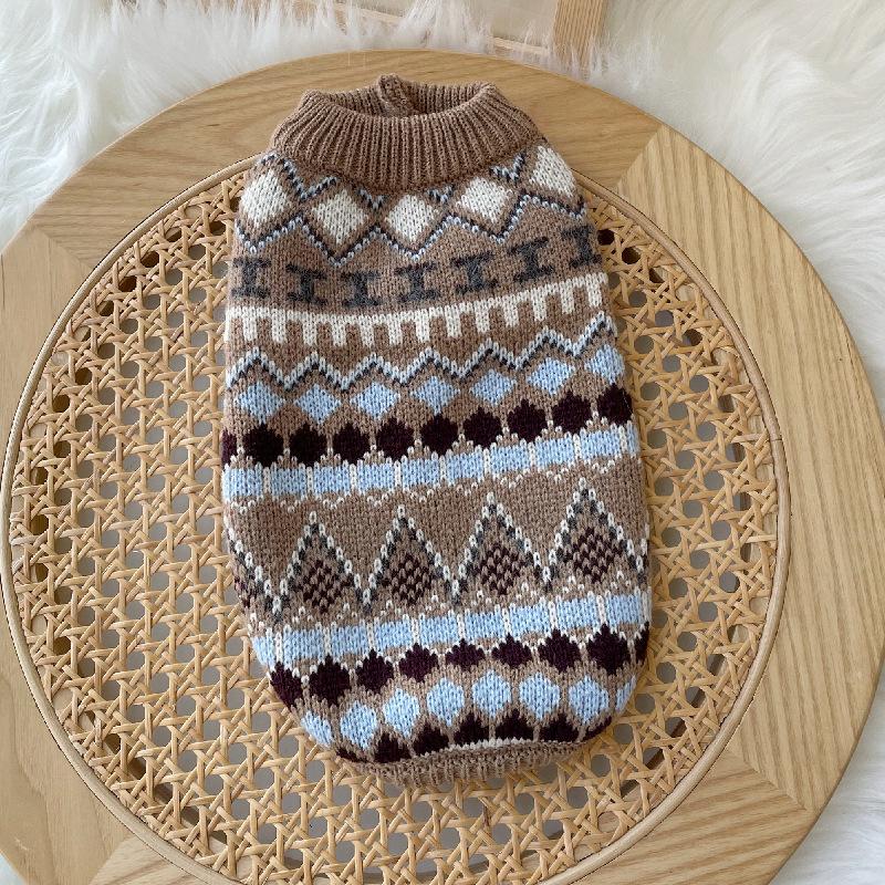 Bohemia Dogs Sweater Wiener Autumn Hand-Knitted Soft Coat For Badger Dog Thicken Warm Loungewear Dachshund Small Mid Dog Clothes