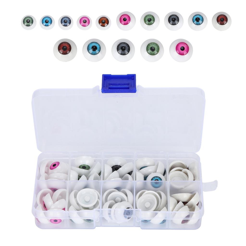 Doll Eyeballs Half Round Plastic Eyes Colorful DIY Bear Crafts Materials Halloween Accessories