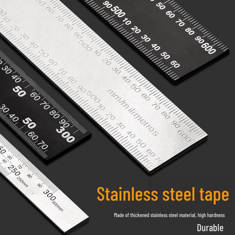 Thickened Stainless Steel L-Shaped Angle Ruler 90° for Woodworking - Available in 300mm, 500mm, and 600mm